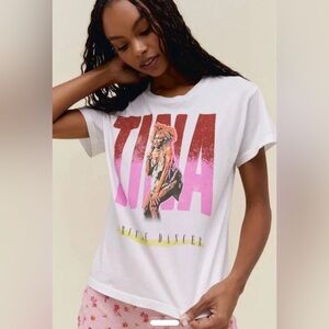 Daydreamer White and Pink Graphic Tee